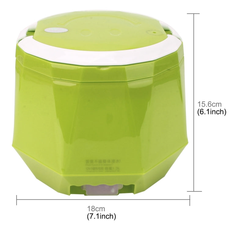 OUSHIBA Car Auto C3 Mini Multi-function Rice Cooker 12V 1.3L Volume for Rice Soup Noodles Vegetable Dessert(Green) - Rice Cookers by PMC TechLife | Online Shopping South Africa | PMC TechLife | Buy Now Pay Later Mobicred