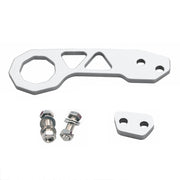 Aluminum Alloy Rear Tow Towing Hook Trailer Ring for Universal Car Auto with 2 x Screw Holes(Silver)