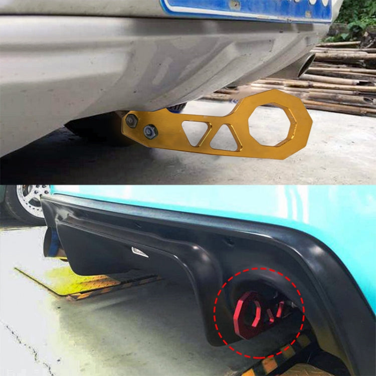 Aluminum Alloy Rear Tow Towing Hook Trailer Ring for Universal Car Auto with 2 x Screw Holes(Purple)
