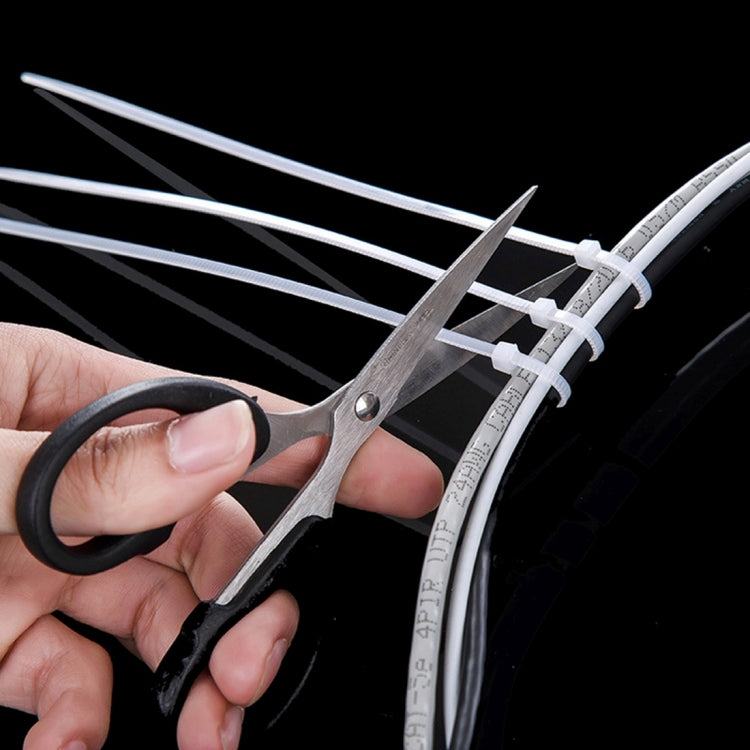 250 PCS 8mm*300mm Nylon Cable Ties(Black)