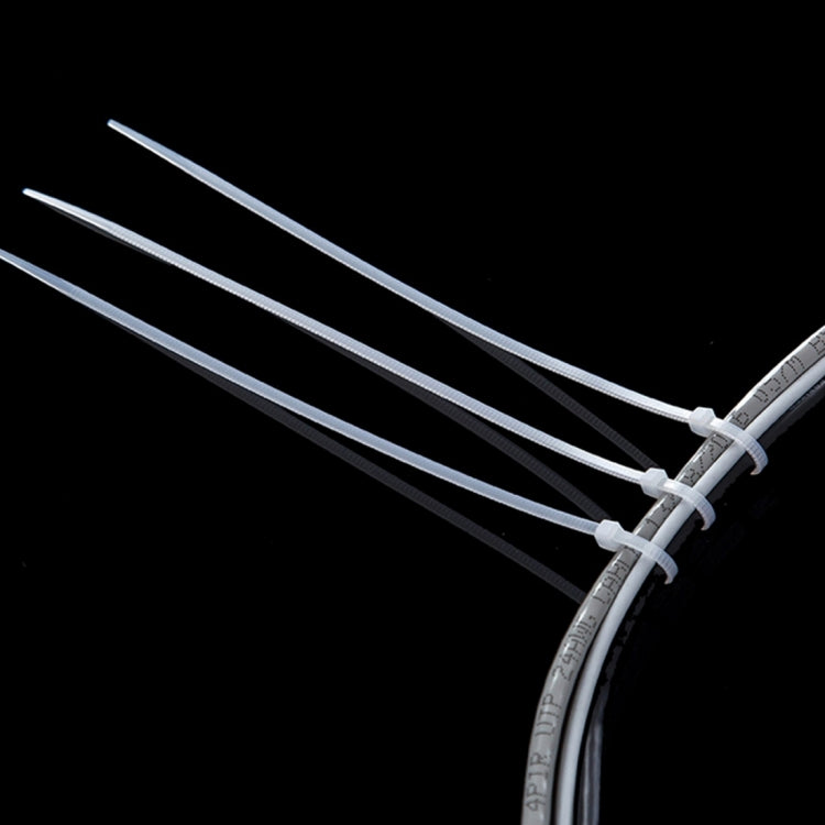 250pcs /Pack 5mm*300mm Nylon Cable Ties(White) - Booster Cable & Clip by PMC TechLife | Online Shopping South Africa | PMC TechLife | Buy Now Pay Later Mobicred