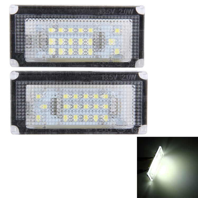 2 PCS License Plate Light with 18 SMD-3528 Lamps for BMW Mini COOPER R50/R52/R53(White Light) - License Plate Lights by PMC TechLife | Online Shopping South Africa | PMC TechLife | Buy Now Pay Later Mobicred