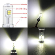 2 PCS  7443 40W 800 LM 6000K Car Brake Light with 8 Lamps, DC 12V(White Light)
