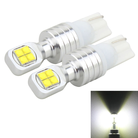 2 PCS  T10 40W 800 LM 6000K Car Clearance Light Reading Light License Light with 8 Lamp, DC 12V(White Light)