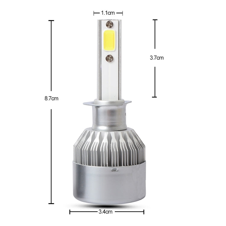 2 PCS  H1 18W 1800 LM 8000K IP68 Canbus Constant Current Car LED Headlight with 2 COB Lamps, DC 9-36V(Ice Blue Light) - LED Headlamps by PMC TechLife | Online Shopping South Africa | PMC TechLife | Buy Now Pay Later Mobicred