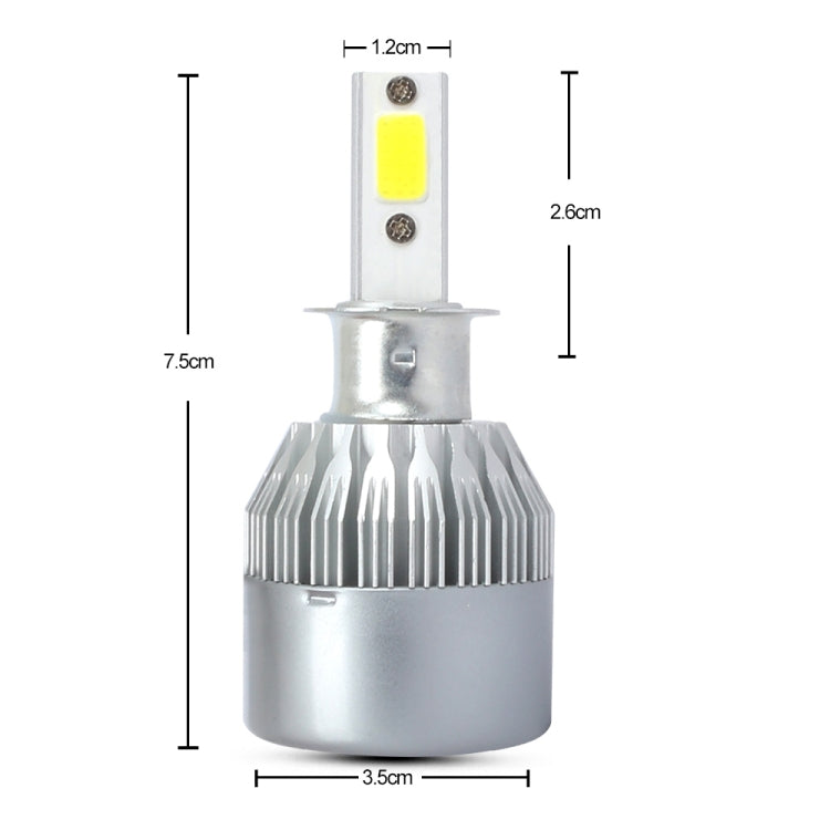 2 PCS  H3 18W 1800 LM 8000K IP68 Canbus Constant Current Car LED Headlight with 2 COB Lamps, DC 9-36V(Ice Blue Light) - LED Headlamps by PMC TechLife | Online Shopping South Africa | PMC TechLife | Buy Now Pay Later Mobicred