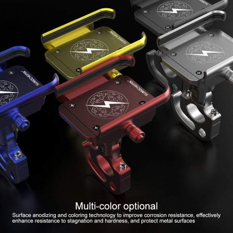 Motorcycle Aluminum Alloy Mobile Phone Bracket with Hook, Suitable for 4-6.5 inch Phones(Black) - Holder by PMC TechLife | Online Shopping South Africa | PMC TechLife | Buy Now Pay Later Mobicred