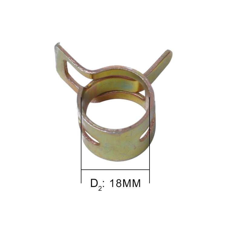10 PCS 18mm Car Spring Clip Fuel Line Hose Clip Water Pipe Air Tube Clamp Fastener - Booster Cable & Clip by PMC TechLife | Online Shopping South Africa | PMC TechLife | Buy Now Pay Later Mobicred