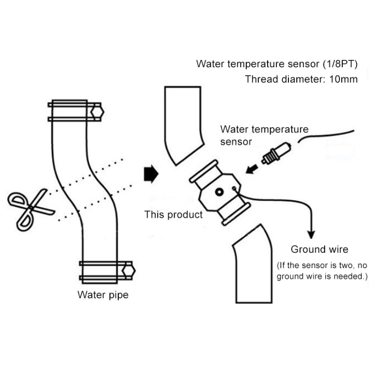Car Water Temperature Meter Temperature Gauge Joint Pipe Radiator Sensor Adaptor Clamps for Honda, Size: 28mm - Engine Fittings by PMC TechLife | Online Shopping South Africa | PMC TechLife | Buy Now Pay Later Mobicred