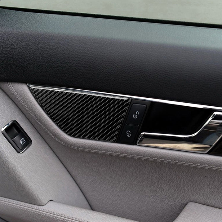 2 PCS Car Carbon Fiber Left Drive Seat Adjustment Panel Decorative Sticker for Mercedes-Benz W204 2007-2013 - free shipping - PMC Jewellery - Order now!