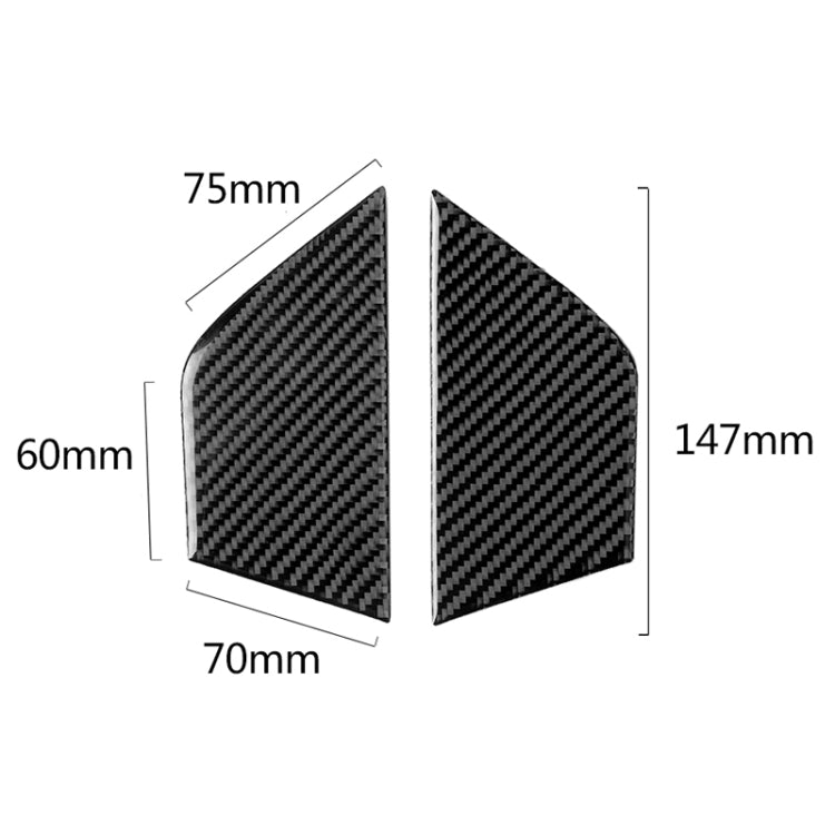 2 PCS Car Carbon Fiber Seat Adjustment Panel Decorative Sticker for Mercedes-Benz W204 2007-2013 - Car Interior Mouldings by PMC Jewellery | Online Shopping South Africa | PMC Jewellery | Buy Now Pay Later Mobicred