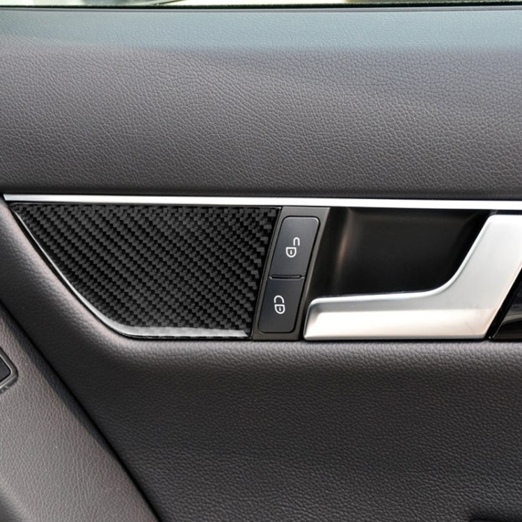 2 PCS Car Carbon Fiber Seat Adjustment Panel Decorative Sticker for Mercedes-Benz W204 2007-2013 - Car Interior Mouldings by PMC Jewellery | Online Shopping South Africa | PMC Jewellery | Buy Now Pay Later Mobicred