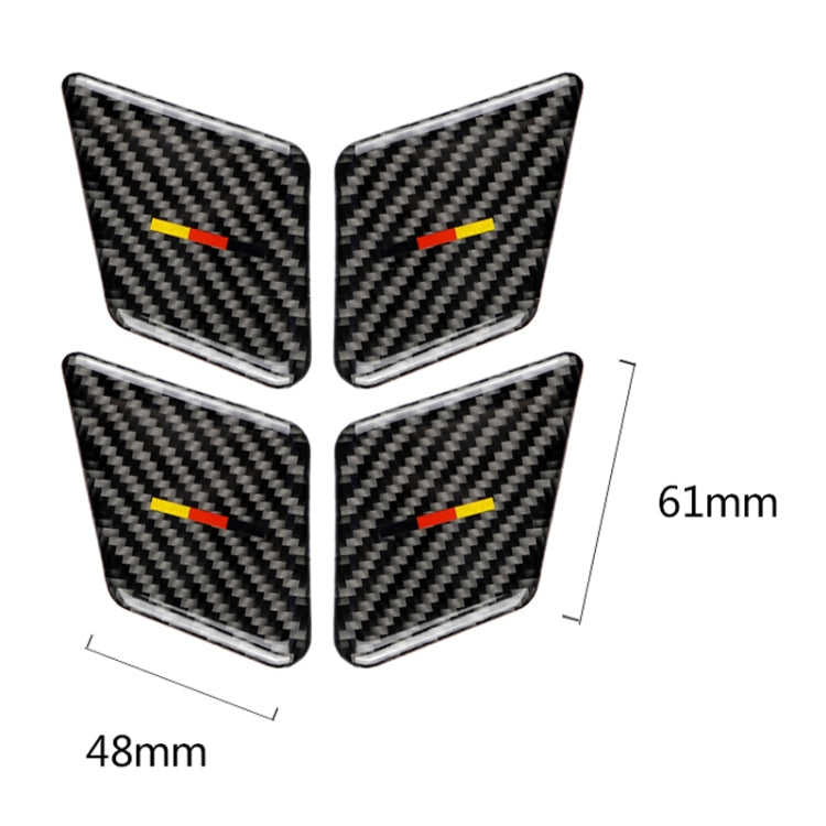4 PCS Car German Flag Carbon Fiber Door Inner Handle Wrist Panel Decorative Sticker for Mercedes-Benz C Class 2007-2013 / E Class 2009-2016 - Car Interior Mouldings by PMC TechLife | Online Shopping South Africa | PMC TechLife | Buy Now Pay Later Mobicred