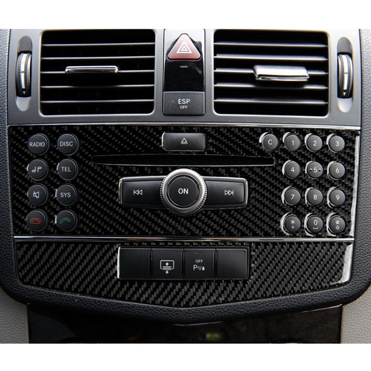 Car Carbon Fiber Center Console Panel Decorative Sticker for Mercedes-Benz W204 C Class 2007-2010 - free shipping - PMC TechLife - Order now!