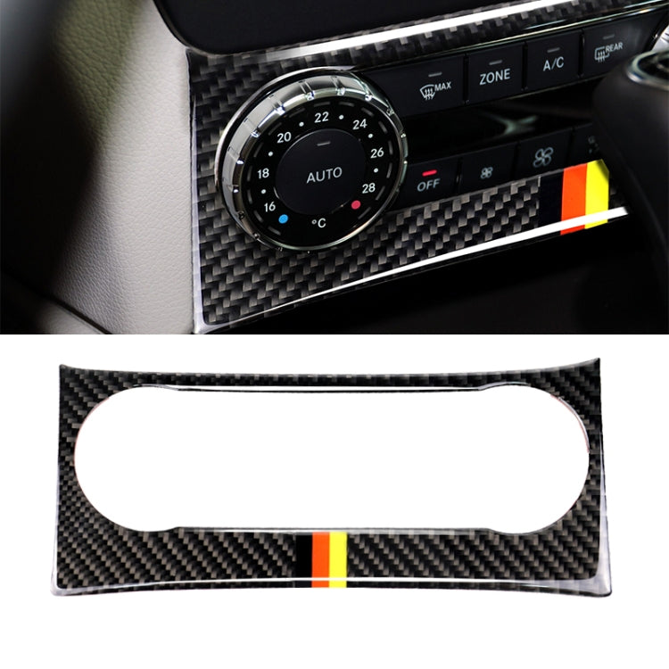Car German Flag Carbon Fiber Air Conditioning Knob Control Panel Decorative Sticker for Mercedes-Benz W204 C Class 2011-2013 - Car Interior Mouldings by PMC Jewellery | Online Shopping South Africa | PMC Jewellery | Buy Now Pay Later Mobicred