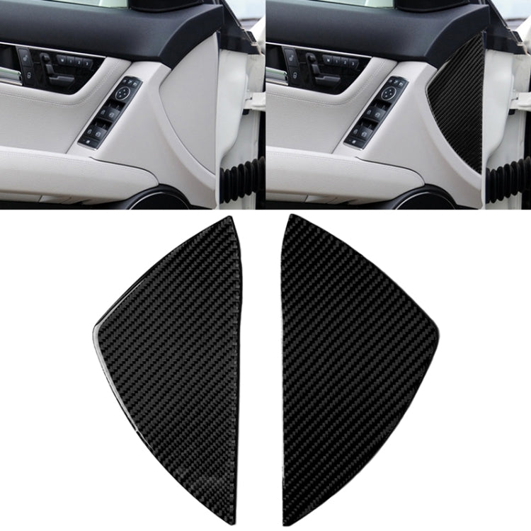 Car Carbon Fiber Front Door Slot Panel Decorative Sticker for Mercedes-Benz W204 C Class 2007-2013 - Car Interior Mouldings by PMC TechLife | Online Shopping South Africa | PMC TechLife | Buy Now Pay Later Mobicred