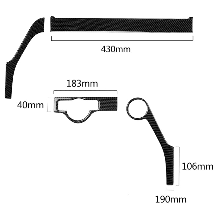 3 PCS Car Carbon Fiber Headlights Frame Decorative Sticker for Mercedes-Benz W204 C Class 2007-2010, Left Drive - Car Interior Mouldings by PMC TechLife | Online Shopping South Africa | PMC TechLife | Buy Now Pay Later Mobicred