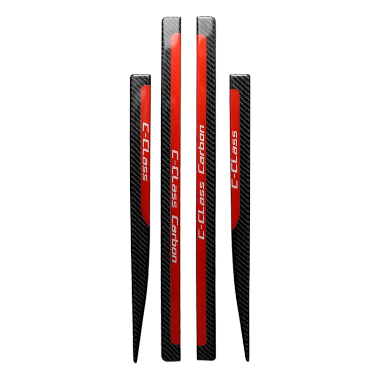 4 PCS Car Carbon Fiber Threshold Decorative Sticker for Mercedes-Benz W204 C Class 2007-2013 - Car Interior Mouldings by PMC TechLife | Online Shopping South Africa | PMC TechLife | Buy Now Pay Later Mobicred