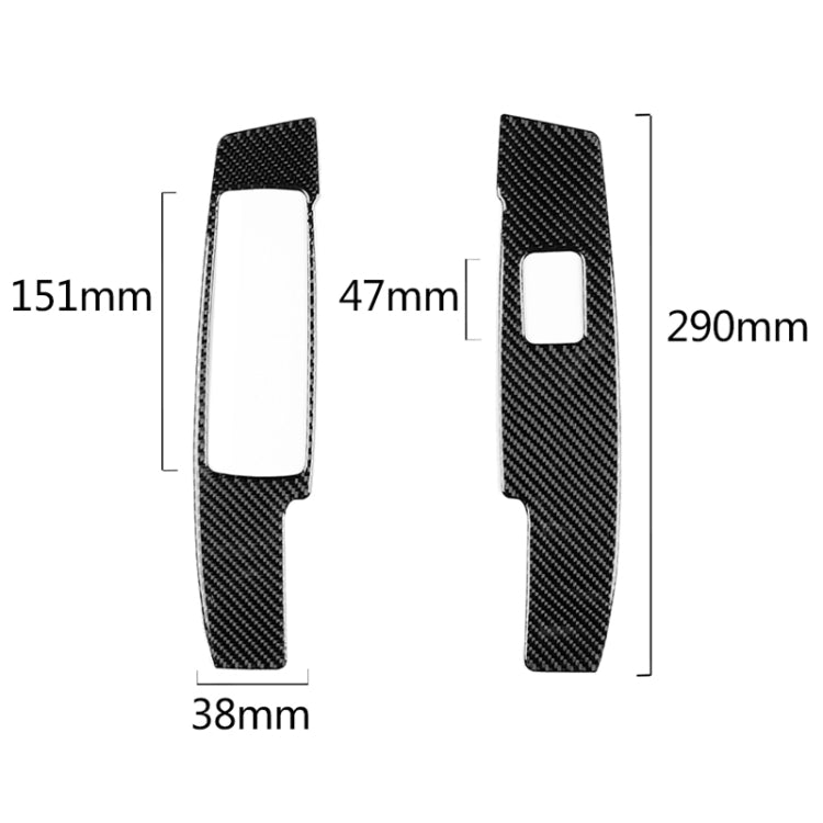 2 PCS Car Carbon Fiber Window Lift Panel Decorative Sticker for Mercedes-Benz W204 C Class 2007-2013, Left Drive - Car Interior Mouldings by PMC TechLife | Online Shopping South Africa | PMC TechLife | Buy Now Pay Later Mobicred
