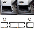 Car German Flag Carbon Fiber Air Outlet Ring + Intermediate Air Outlet + Side Air Outlet Panel Decorative Sticker for Mercedes-Benz W204 207-2010 - Car Interior Mouldings by PMC TechLife | Online Shopping South Africa | PMC TechLife | Buy Now Pay Later Mobicred
