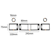 Car German Flag Carbon Fiber Air Outlet Ring + Intermediate Air Outlet + Side Air Outlet Panel Decorative Sticker for Mercedes-Benz W204 207-2010