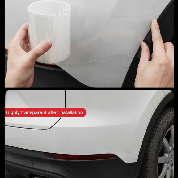 Universal Car Door Invisible Anti-collision Strip Protection Guards Trims Stickers Tape, Size: 10cm x 10m