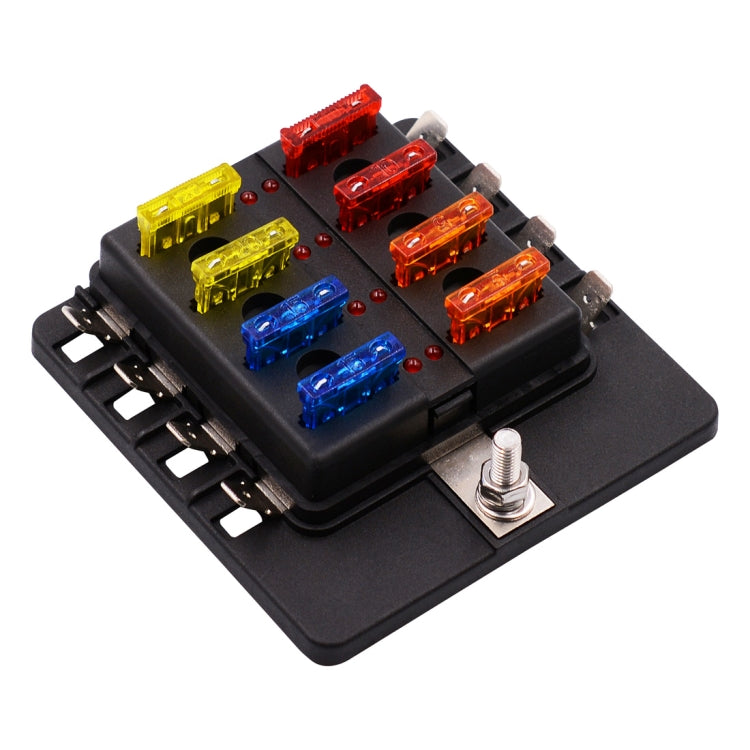 1 in 8 Out Fuse Box PC Terminal Block Fuse Holder Kits with LED Warning Indicator for Auto Car Truck Boat - Fuse by PMC TechLife | Online Shopping South Africa | PMC TechLife | Buy Now Pay Later Mobicred