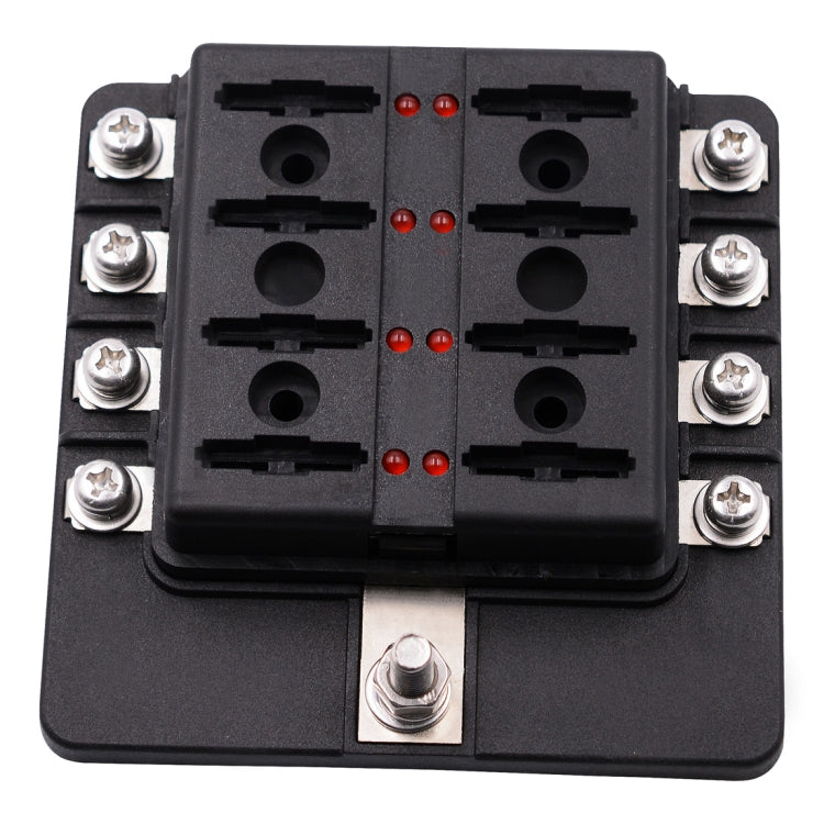 1 in 8 Out Fuse Box Screw Terminal Section Fuse Holder Kits with LED Warning Indicator for Auto Car Truck Boat - Fuse by PMC TechLife | Online Shopping South Africa | PMC TechLife | Buy Now Pay Later Mobicred