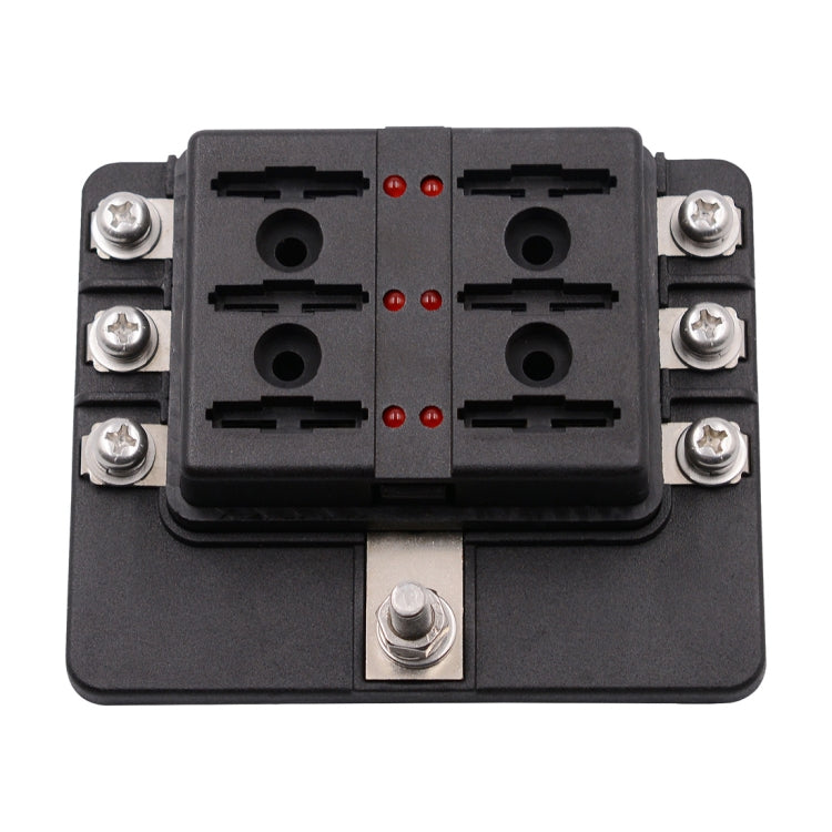 1 in 6 Out 6 Way Circuit Fuse Box Screw Terminal Section Fuse Holder Kits with LED Warning Indicator for Auto Car Truck Boat - free shipping - PMC TechLife - Order now!