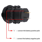 Universal Car Charger 2 Port Power Socket Power Dual USB Charger 5V 4.2A IP66 with Aperture(Orange Light)