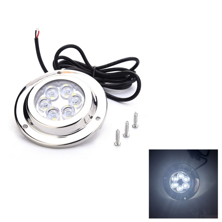 DC 10-30V 12W IP68 316 Stainless 6 LEDs White Light Underwater Light Boat High Power Bright for Marine / Yacht - Marine Accessories & Parts by PMC TechLife | Online Shopping South Africa | PMC TechLife