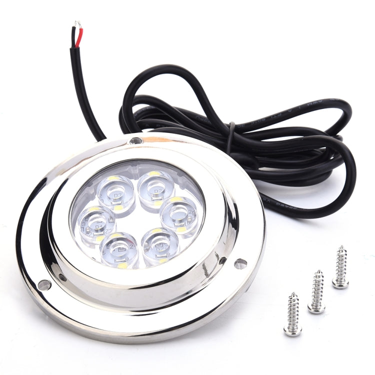 DC 10-30V 12W IP68 316 Stainless 6 LEDs White Light Underwater Light Boat High Power Bright for Marine / Yacht - Marine Accessories & Parts by PMC TechLife | Online Shopping South Africa | PMC TechLife