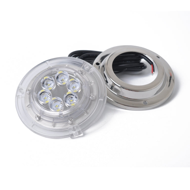 DC 10-30V 12W IP68 316 Stainless 6 LEDs White Light Underwater Light Boat High Power Bright for Marine / Yacht - Marine Accessories & Parts by PMC TechLife | Online Shopping South Africa | PMC TechLife