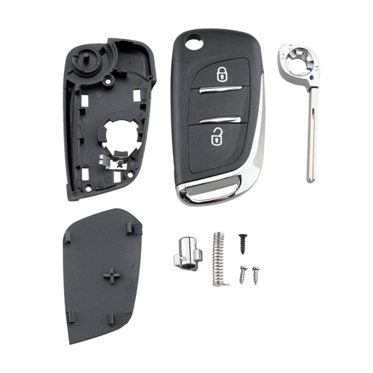 For PEUGEOT Car Keys Replacement 2 Buttons Car Key Case with Grooved and Holder - Car Key Cases by PMC TechLife | Online Shopping South Africa | PMC TechLife | Buy Now Pay Later Mobicred
