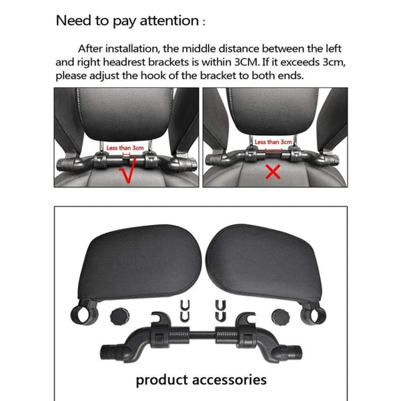 Car Seat Headrest Car Neck Pillow Sleep Side Headrest for Children and Adults (Coffee)