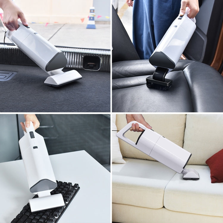 Car Portable Wireless 120W Handheld Powerful Vacuum Cleaner (White)
