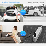 Car Portable Wireless 120W Handheld Powerful Vacuum Cleaner (White)