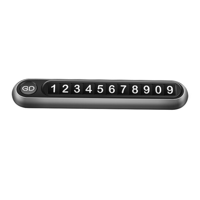 Hidden Number Metal Car Temporary Parking Number Plate Parking Card (Grey) - Parking Card by PMC Jewellery | Online Shopping South Africa | PMC Jewellery | Buy Now Pay Later Mobicred