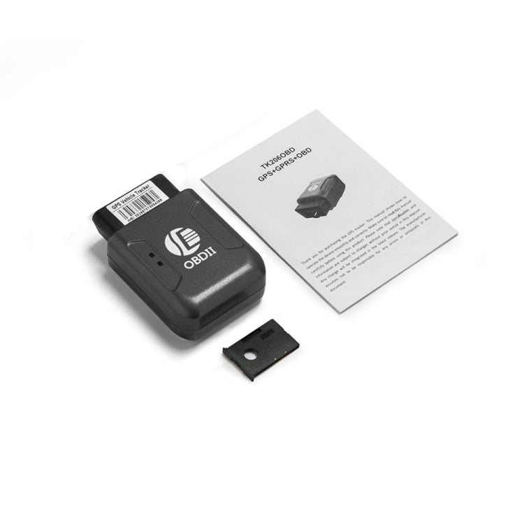 TK206 2G GPS OBD2 Real Time GSM Quad Band Anti-theft Vibration Alarm GSM GPRS Mini GPS Car Tracker (Black) - Car Tracker by PMC TechLife | Online Shopping South Africa | PMC TechLife | Buy Now Pay Later Mobicred