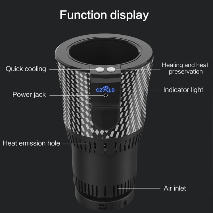 Portable 12V Car Smart Dual-purpose Heating Cooling Cup Holder (Black) - free shipping - PMC Jewellery - Order now!