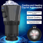 Portable 12V Car Smart Dual-purpose Heating Cooling Cup Holder (Black)