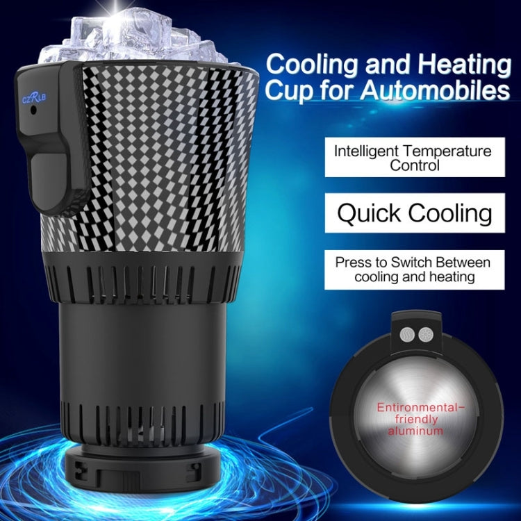 Portable 12V Car Smart Dual-purpose Heating Cooling Cup Holder (Black)