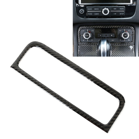 Car Carbon Fiber Air Conditioning Panel Decorative Sticker for Volkswagen Touareg 2011-2018