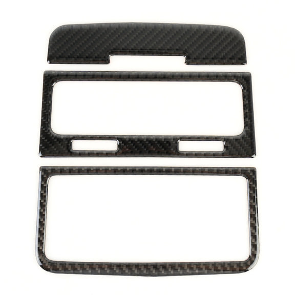 3 PCS Car Carbon Fiber Rear Air Outlet Decorative Sticker for Volkswagen Touareg 2011-2018