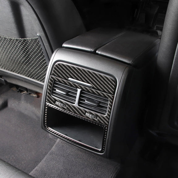 3 PCS Car Carbon Fiber Rear Air Outlet Decorative Sticker for Volkswagen Touareg 2011-2018