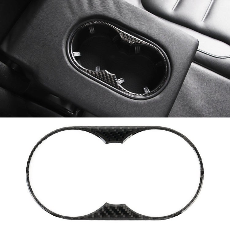 Car Carbon Fiber Rear Armrest Water Cup Holder Panel Decorative Sticker for Volkswagen Touareg 2011-2018 - Car Interior Mouldings by PMC Jewellery | Online Shopping South Africa | PMC Jewellery | Buy Now Pay Later Mobicred