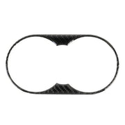 Car Carbon Fiber Rear Armrest Water Cup Holder Panel Decorative Sticker for Volkswagen Touareg 2011-2018