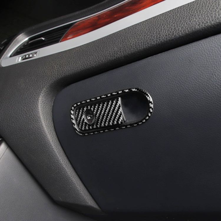 Car Carbon Fiber Front Passenger Seat Armrest Box Switch Decorative Sticker for Volkswagen Touareg 2011-2018