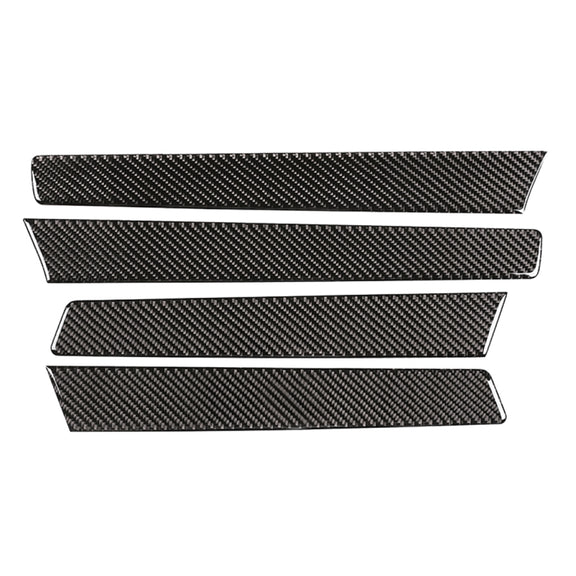 4 PCS Car Carbon Fiber Door Panel Decorative Sticker for Volkswagen Touareg 2011-2018