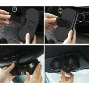 Car Multi-functional Glasses Case Sunglasses Storage Holder with Card Slot, Diamond Style (Beige)